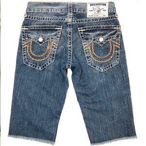 🔴True Religion Cut Off Blue Jean Denim Shorts